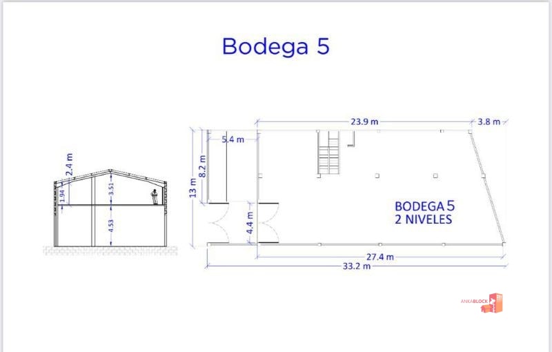 Renta bodega zona 10 - 620m2 - 2 niveles - 2