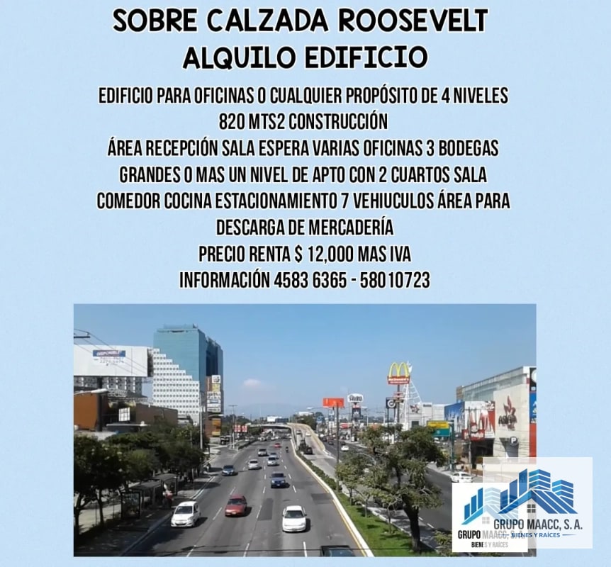 ALQUILO EDIFICIO CON BODEGAS SOBRE CALZADA ROOSEVELT - 2